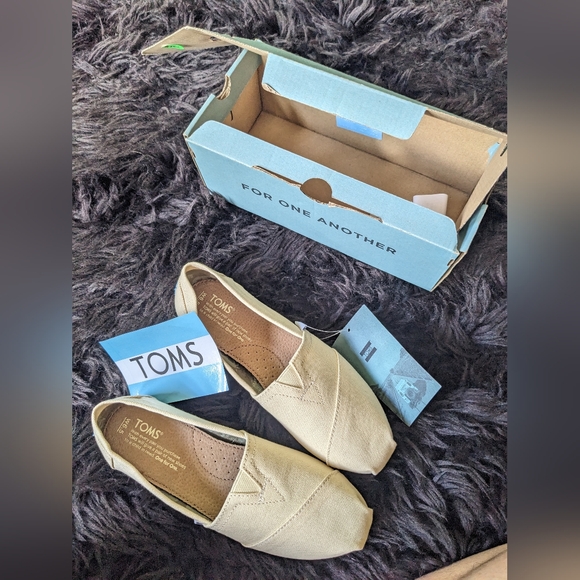 TOMS shoes 6.5 women's Canvas slip on 🎁 original Box & sticker 👍 authentic - Picture 7 of 10